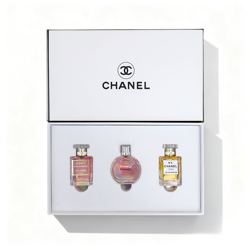 T06正 Chanel white box sample set of three - Image 1