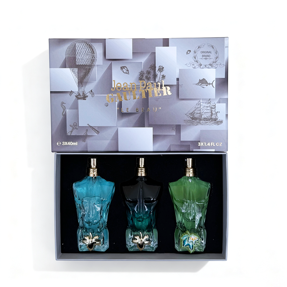 T707正 New Jean Paul Gaultier White Box Le Male Miniature 3-Piece Set - Image 1