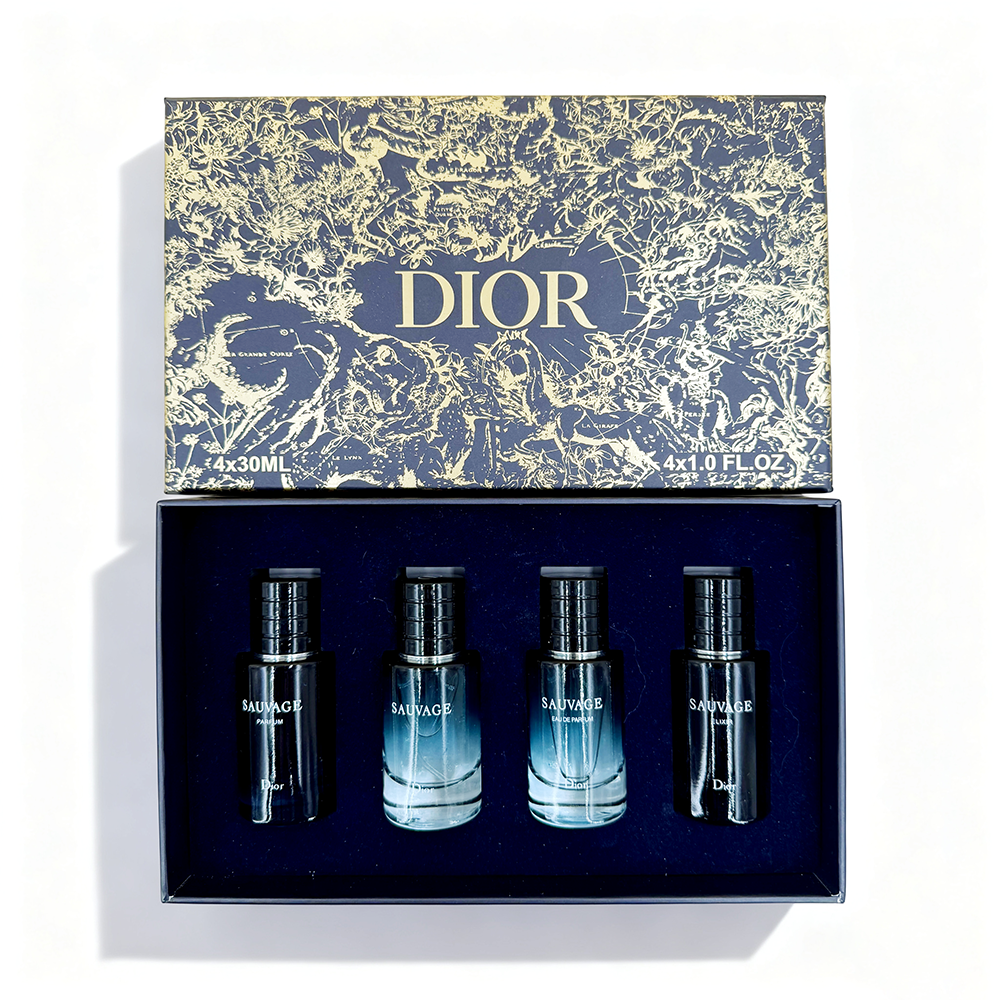 T82正 Dior Golden Floral Box Sauvage Miniature Four-Piece Set - Image 1